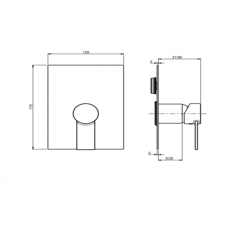 F.lli Frattini Gaia,  Single lever recessed 1 street