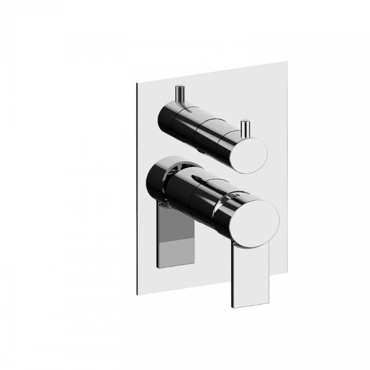 F.lli Frattini Gaia, Single-lever recessed 2-way, brass plate