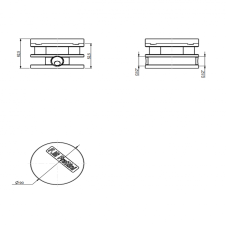 F.lli Frattini Gaia S, Single lever bath floor