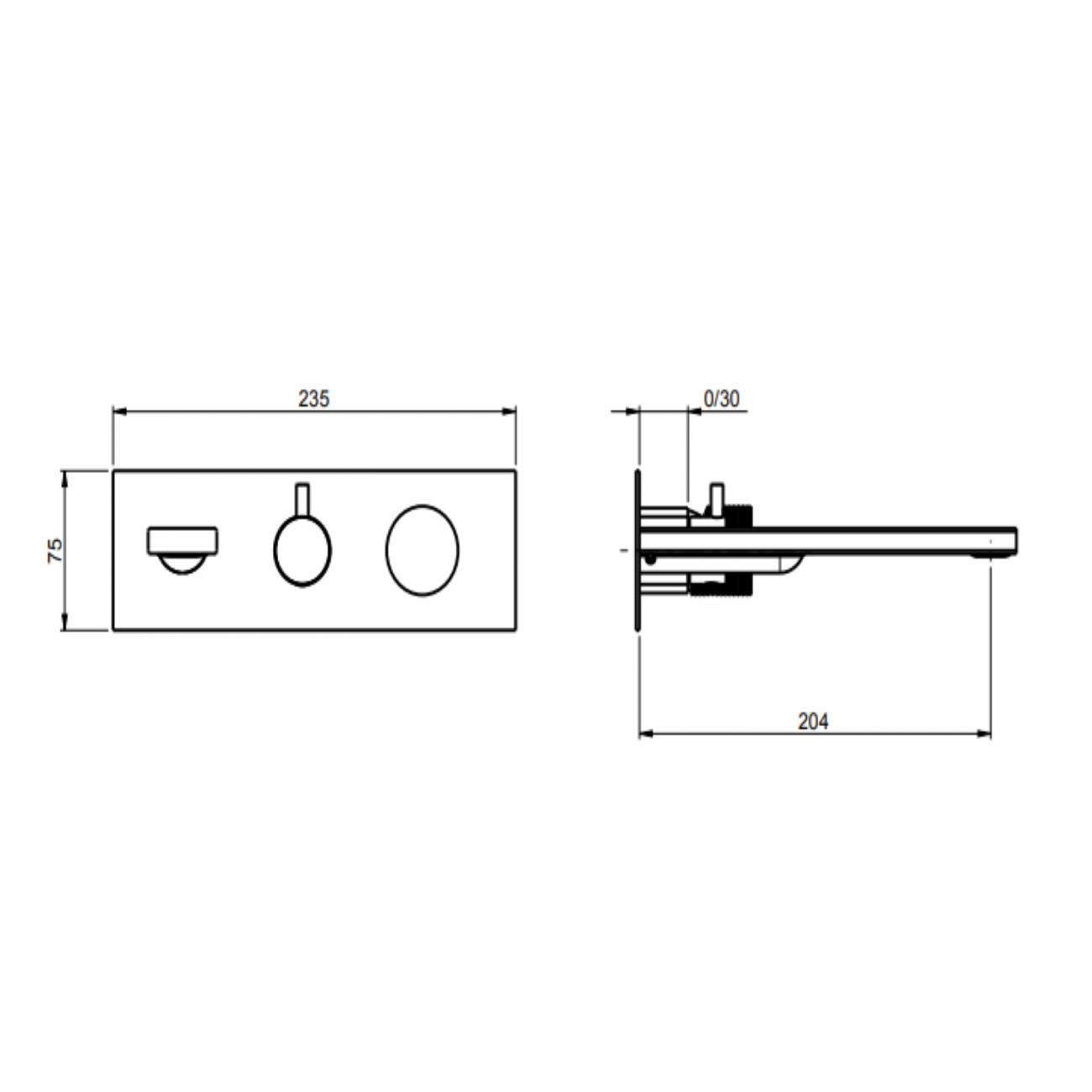 F.lli Frattini Gaia S, Single lever recessed 2 way