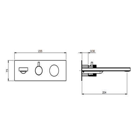 F.lli Frattini Gaia S, Single lever recessed 2 way