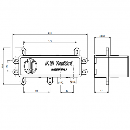 F.lli Frattini Gaia S, Monocomando incasso a 2 vie