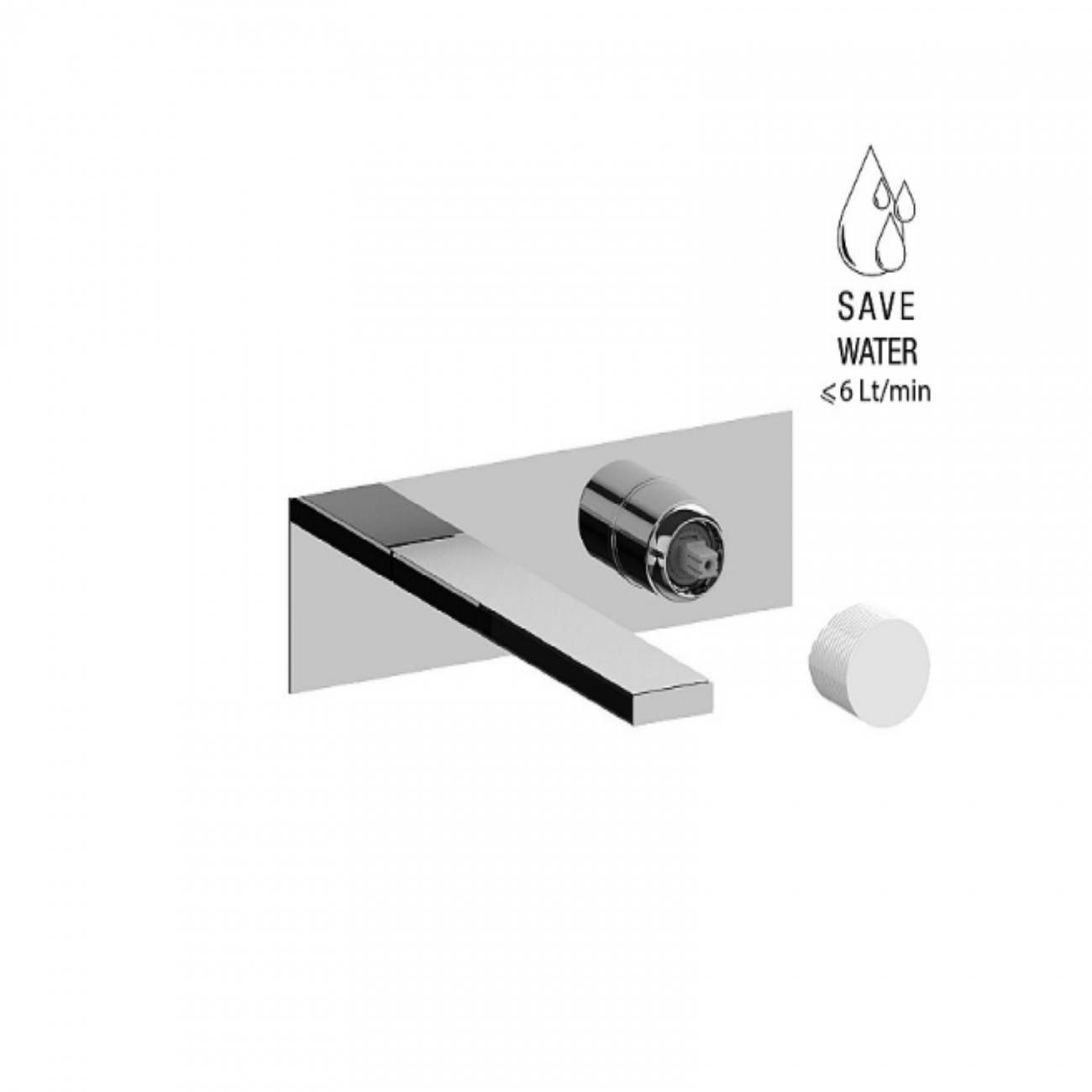 F.lli Frattini Gaia S, Wall-mounted washbasin battery without drain