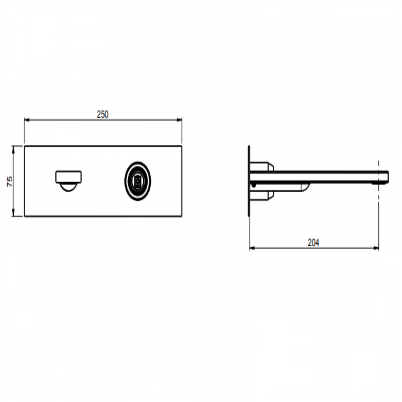 F.lli Frattini Gaia S, Wall-mounted washbasin battery without drain