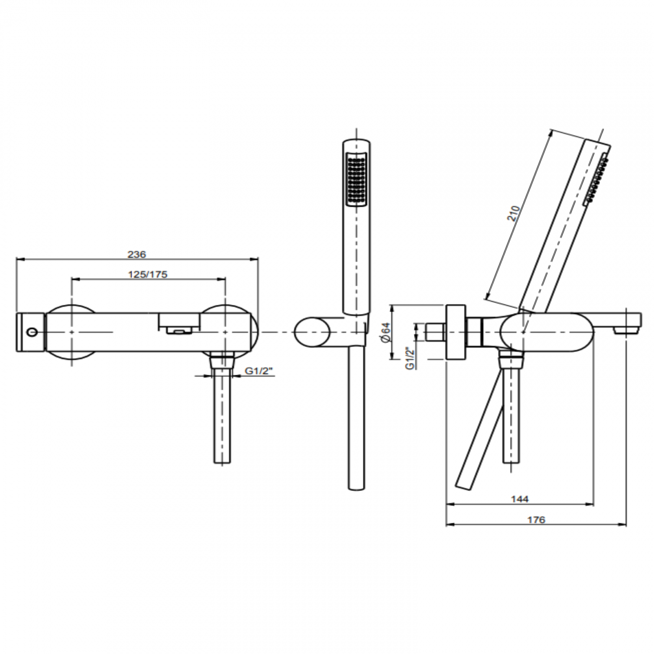 F.lli Frattini Lea, Monocomando esterno per vasca con doccia duplex