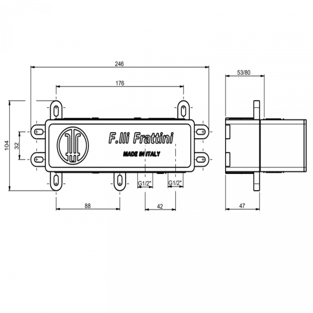 F.lli Frattini Lea, Single-lever built-in tank with 2-way diverter