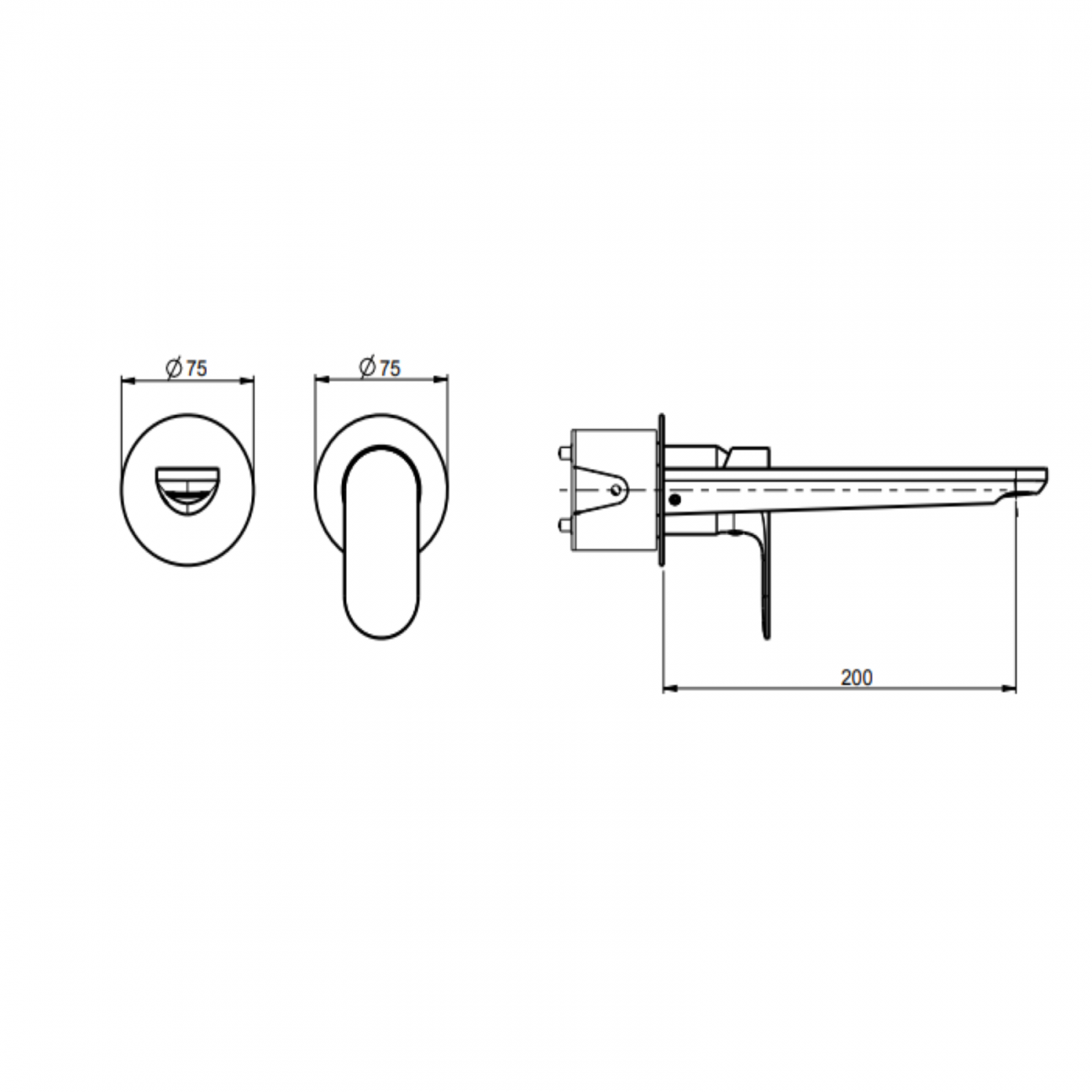 F.lli Frattini Lea, Wall-mounted washbasin battery without drain