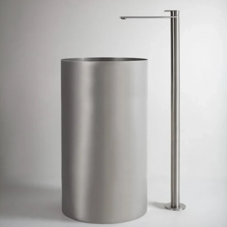 Zazzeri Q316 Column-mounted single lever washbasin mixer L240 x H1040 mm
