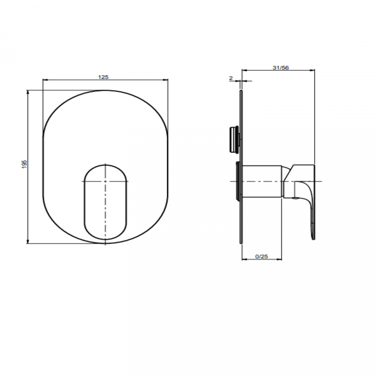 F.lli Frattini Lea, Single lever recessed 1 street