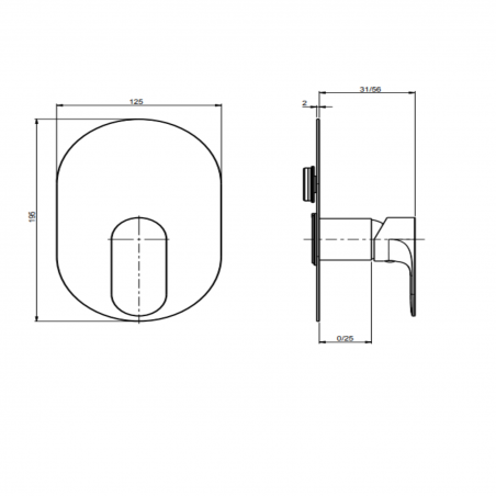 F.lli Frattini Lea, Single lever recessed 1 street