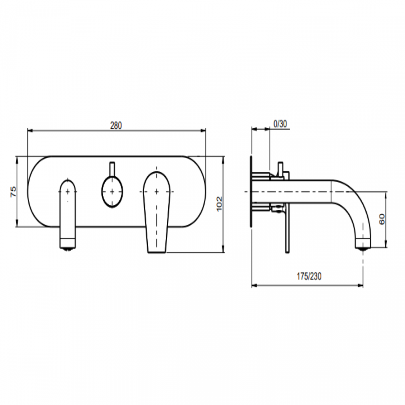 F.lli Frattini Gioia, Single-lever built-in tank with 2-way diverter