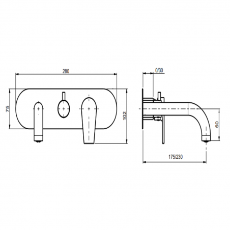 F.lli Frattini Gioia, Single-lever built-in tank with 2-way diverter