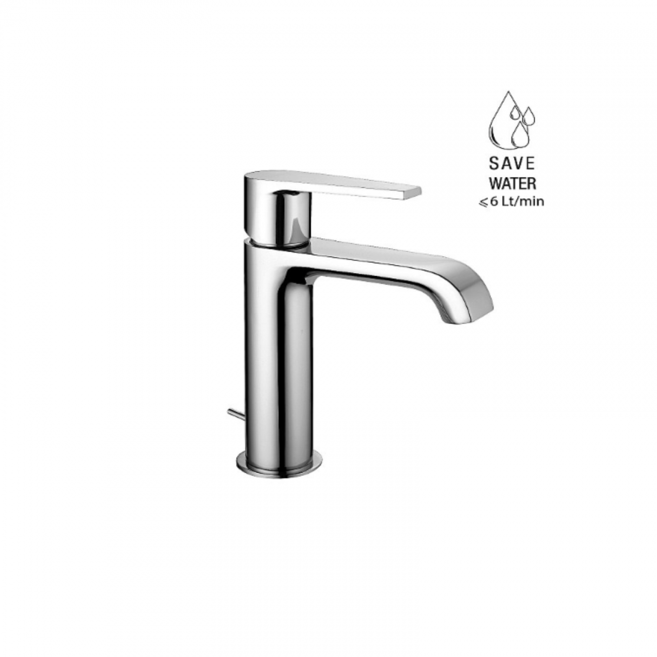 F.lli Frattini Gaia, Single-lever washbasin mixer with 11/4 pop-up waste