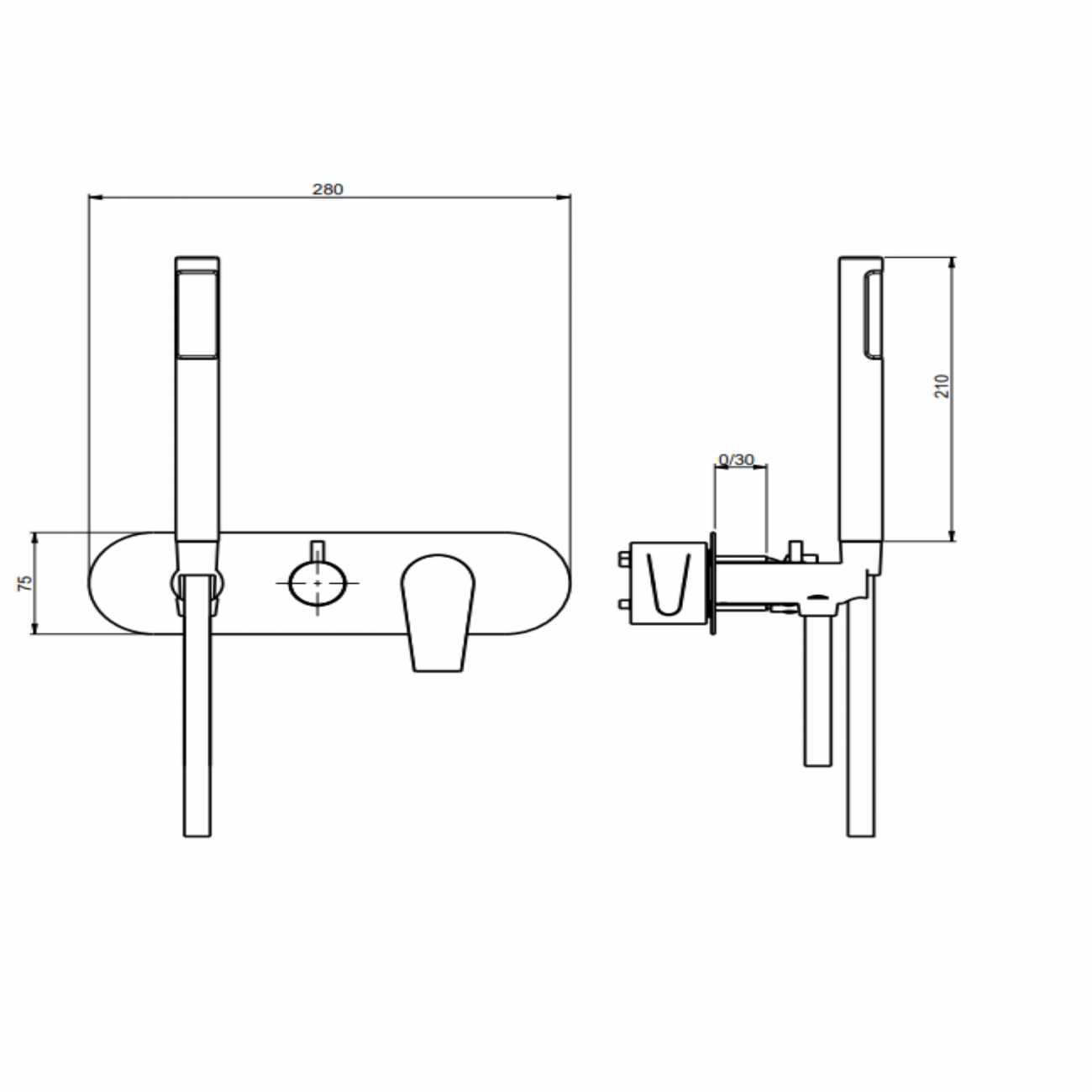 F.lli Frattini Gaia, Built-in single lever with 2-way diverter