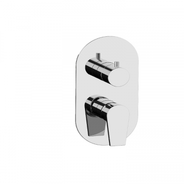 F.lli Frattini Gaia, Single-lever recessed 2-way, brass plate