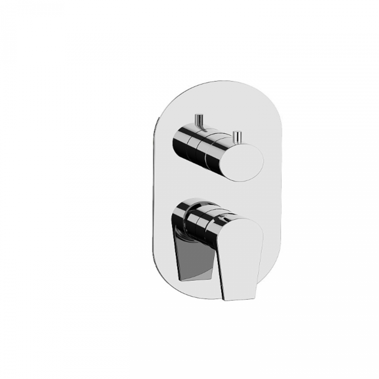 F.lli Frattini Gaia, Monocomando incasso 3 vie, piastra in ottone