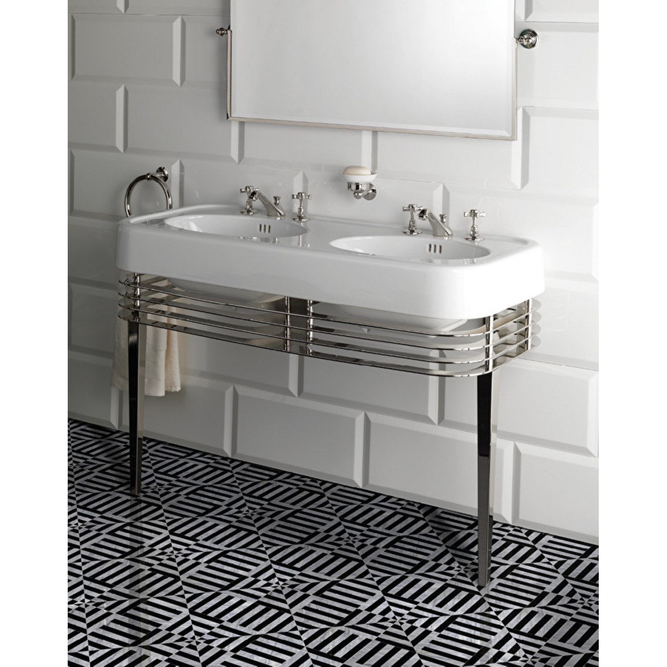 Devon&Devon Wide Blues, Consolle per lavabo doppio