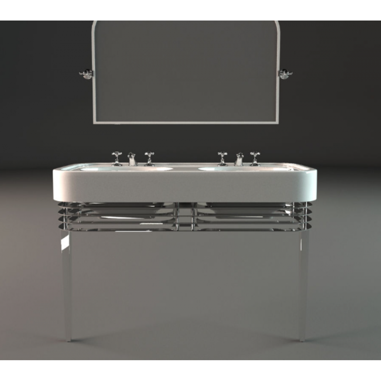 Devon&Devon Wide Blues, Consolle per lavabo doppio