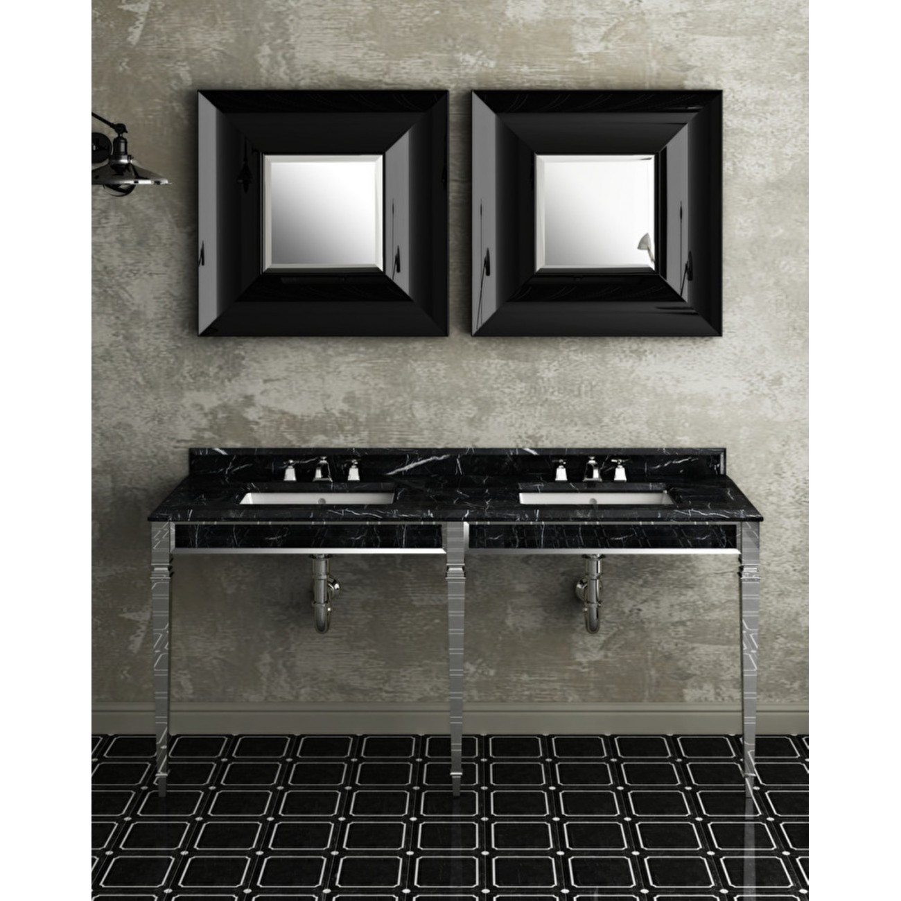 Devon&Devon Double Claridge Black Marquinha, Marble console table