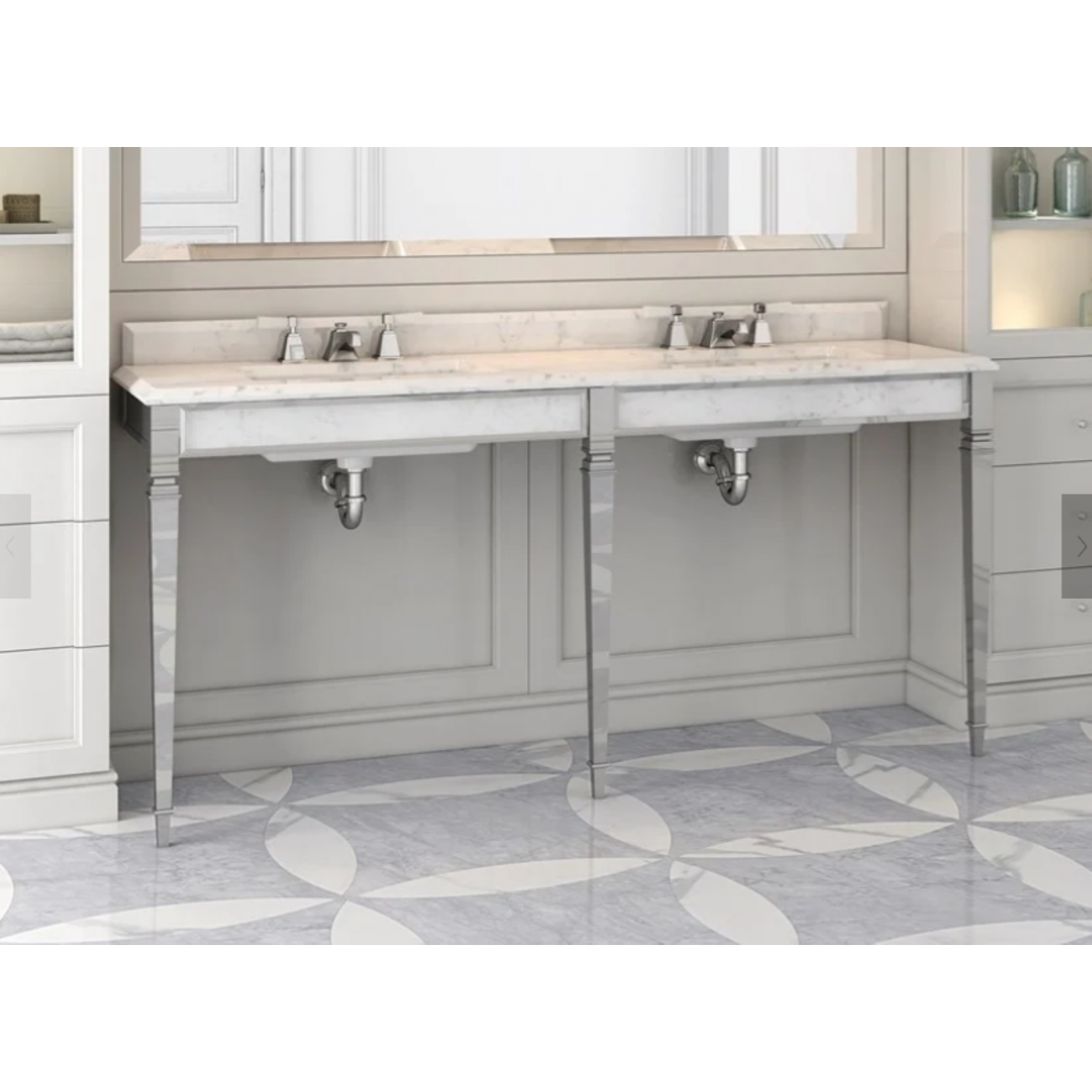 Devon&Devon Double Claridge Bianco Carrara, Consolle in marmo