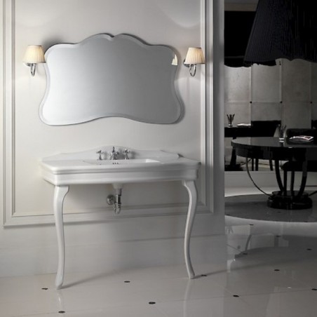 Devon&Devon Colette, Console avec plateau et pieds en céramique blanche