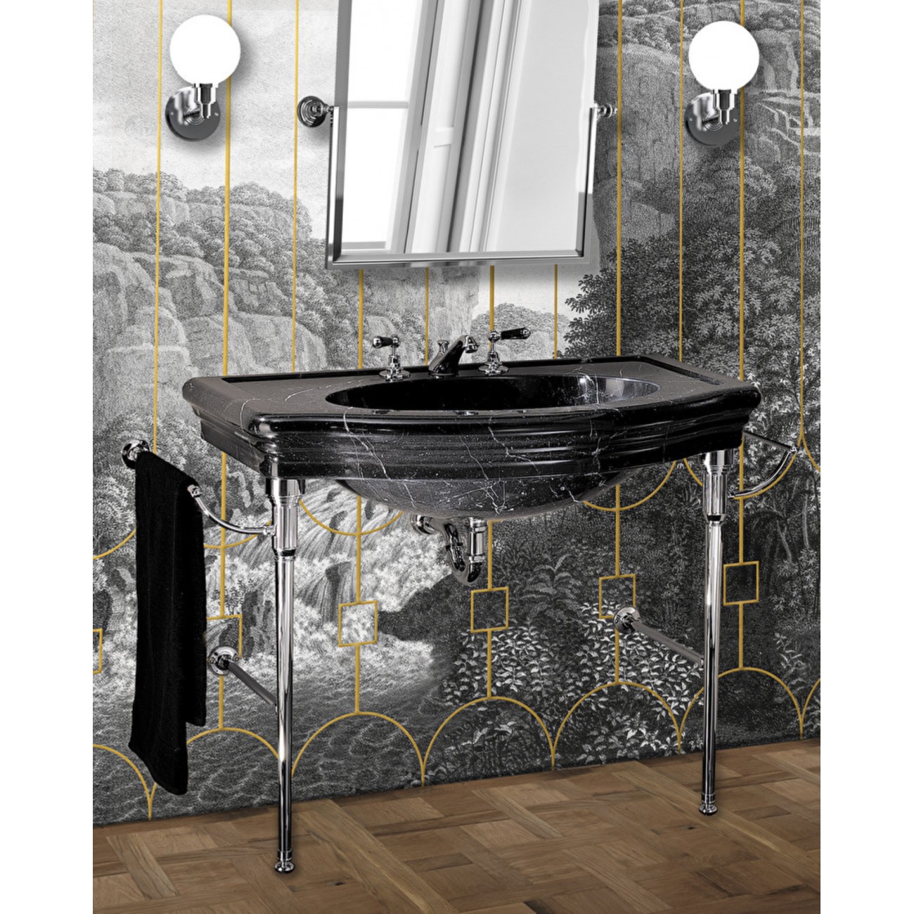 Devon&Devon Empire, Console avec plan et lavabo en marbre