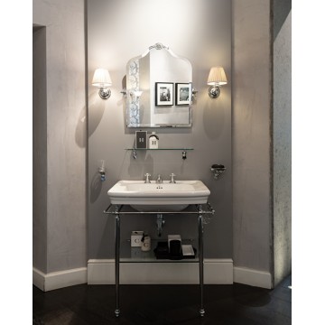 Devon&Devon Etoile, Console pour lavabo ETOILE avec porte-objets en verre
