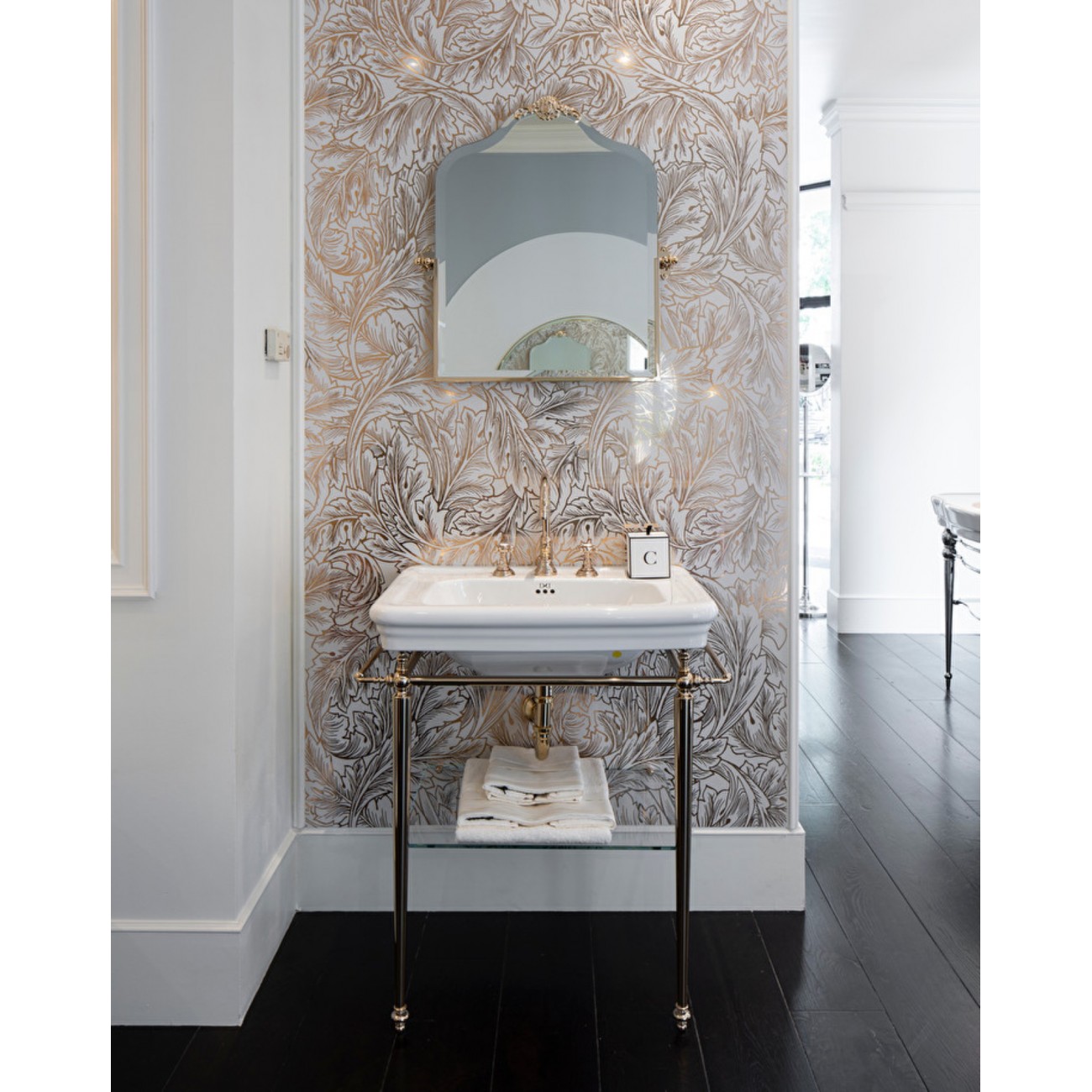 Devon&Devon Etoile, Console pour lavabo ETOILE avec porte-objets en verre
