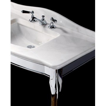 Devon&Devon Jacqueline, Consolle con piano e lavabo Bianco Carrara