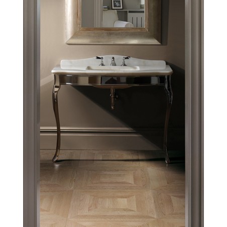 Devon&Devon Jacqueline, Consolle piano e lavabo Bianco Afyon