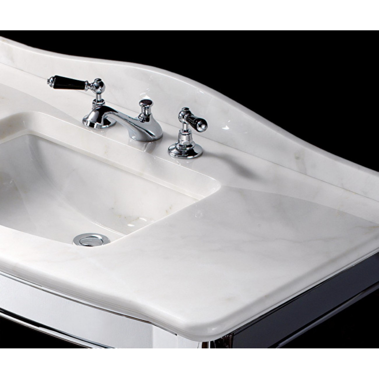 Devon&Devon Jacqueline, Consolle piano e lavabo Bianco Afyon