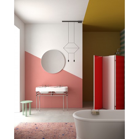 Devon&Devon Memphis, Consolle per lavabo doppio Wide Blues