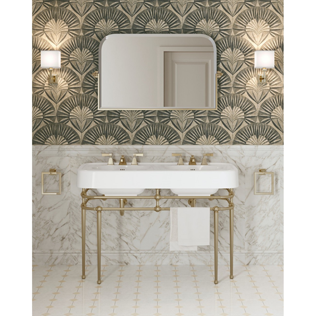 Devon&Devon Memphis, Wide Blues double basin console