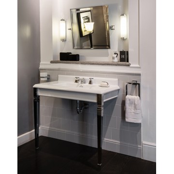 Devon&Devon Premiere, Consolle con piano in ceramica bianca e gambe in metallo