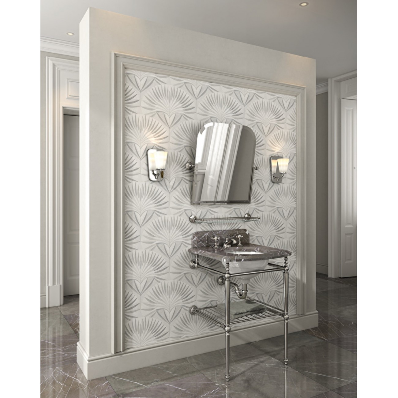 Devon&Devon Sound, Washbasin console with marble top