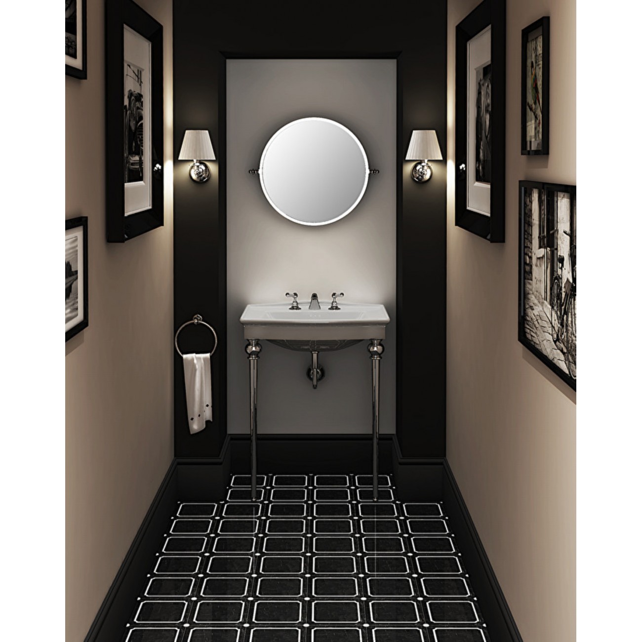 Devon&Devon Westminster,  Console pour lavabo Wastminster semi-encastré