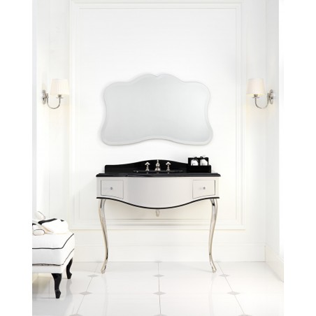 Devon&Devon Audrey, Porte-meuble avec plateau en marbre et laquage Noir