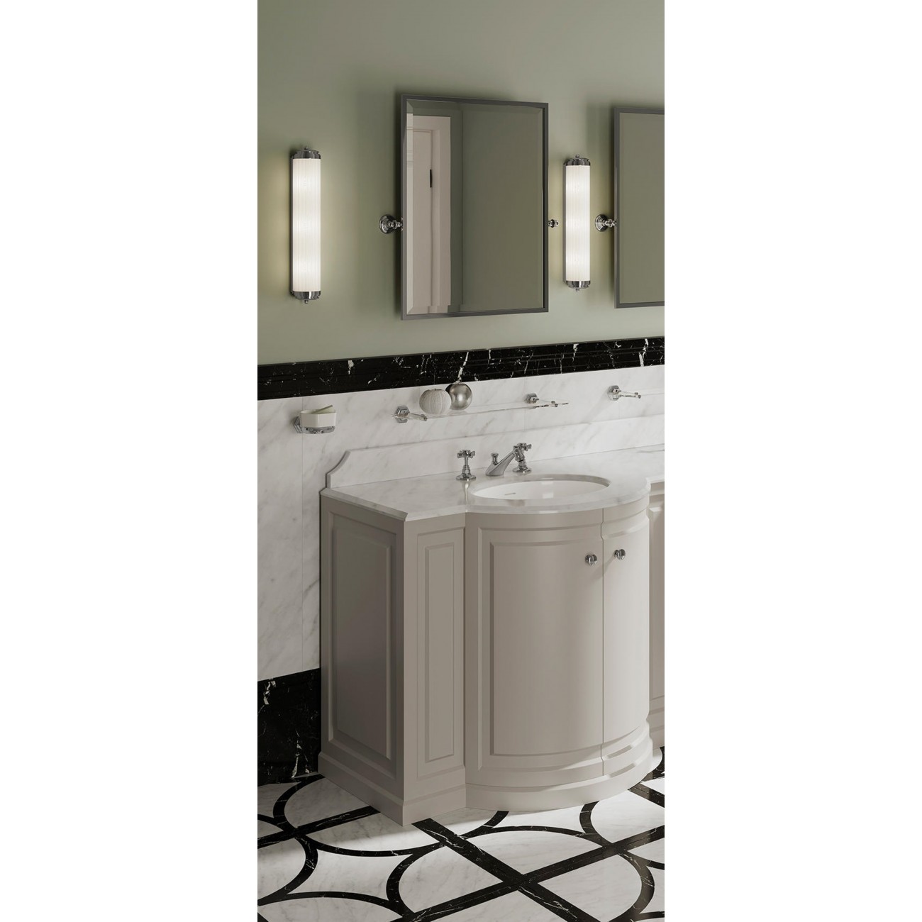 Devon&Devon Clarence, Porte-meuble avec plateau en marbre