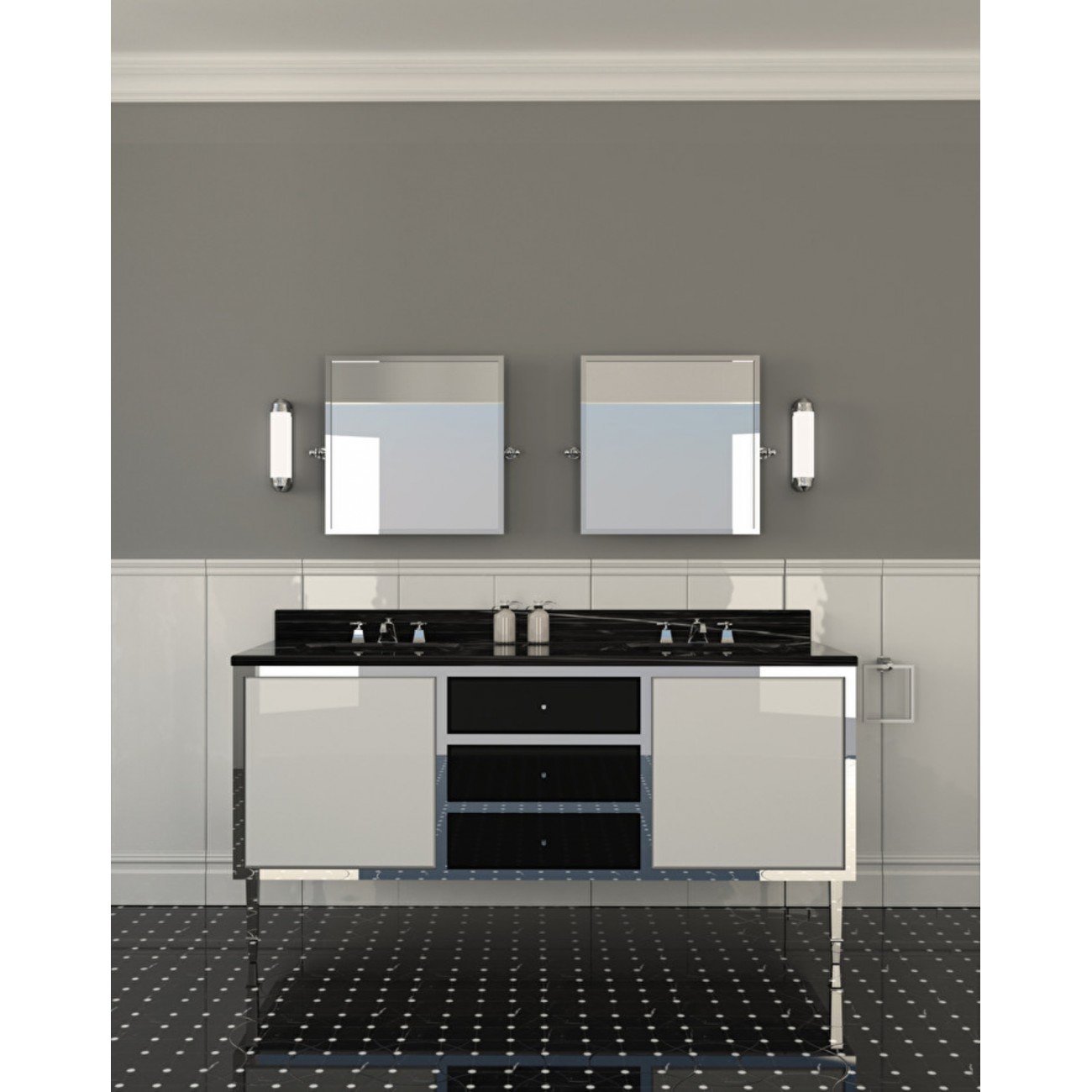 Devon&Devon Jazz 3, Mobile portalavabo a 2  ante con piano in marmo