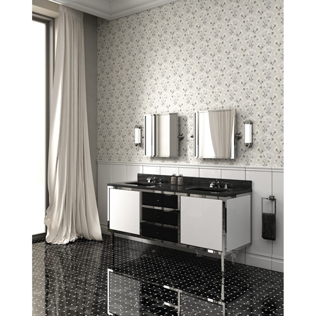 Devon&Devon Jazz 3, Mobile portalavabo a 2  ante con piano in marmo