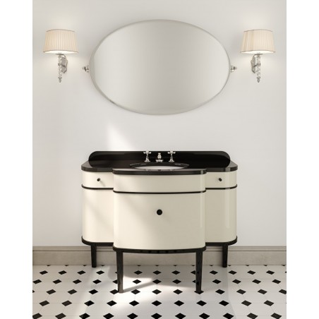 Devon&Devon Music, Mobile porta lavabo con piano in marmo Nero assoluto
