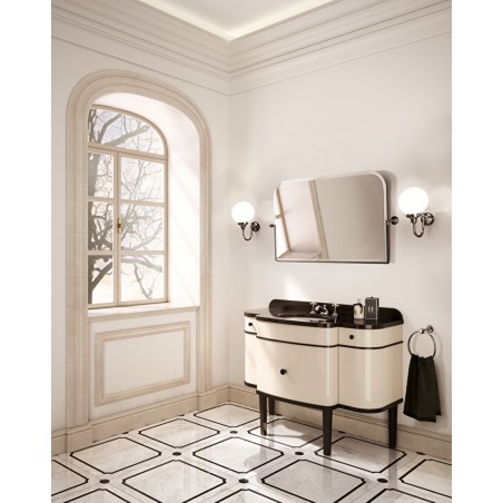 Devon&Devon Music, Mobile porta lavabo con piano in marmo Nero assoluto