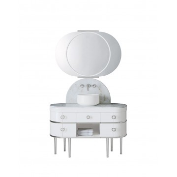 Devon&Devon Scottie, Mobile portalavabo Pure white con piano Cremo extra