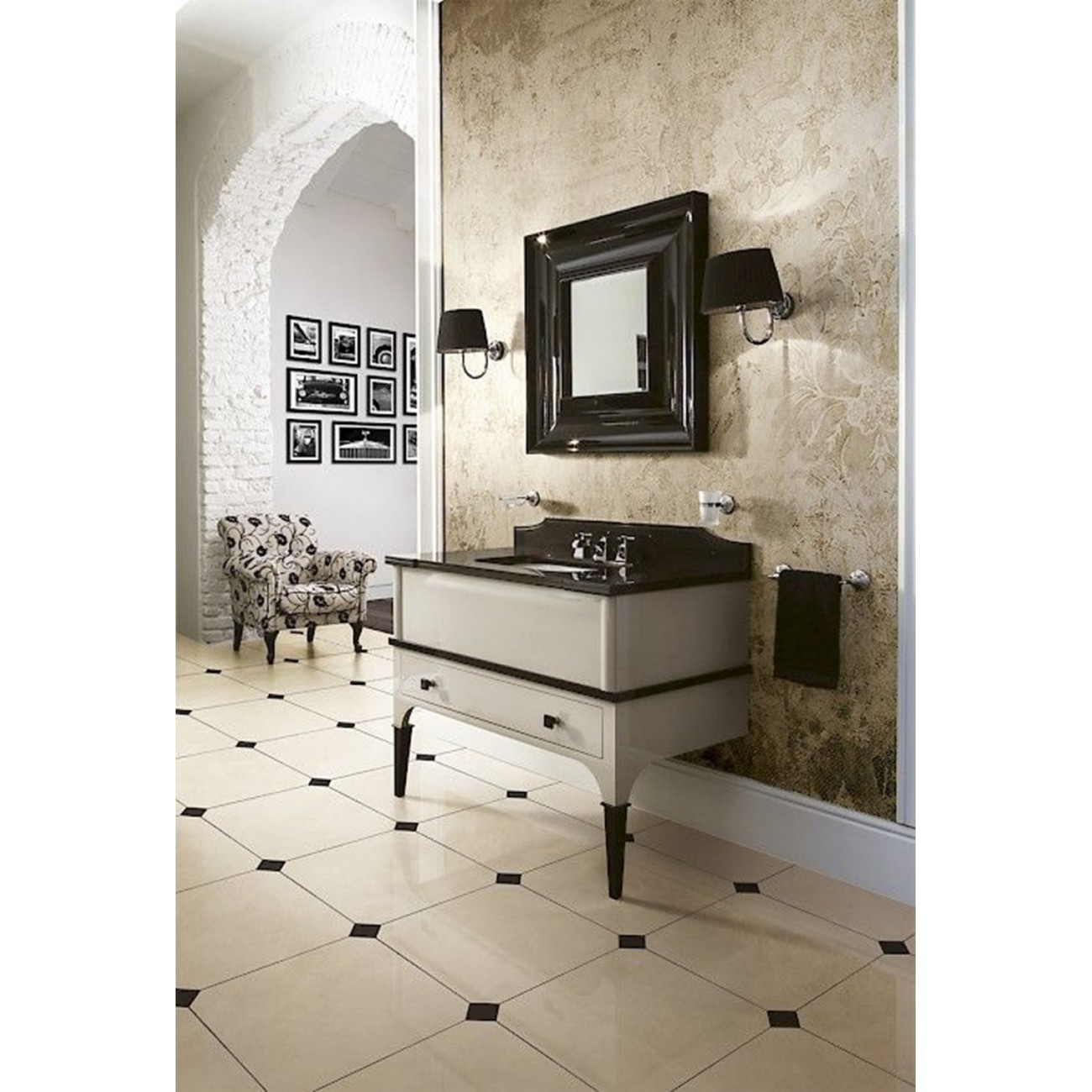 Devon&Devon Suite, Porte-meuble avec plateau Noir Absolu