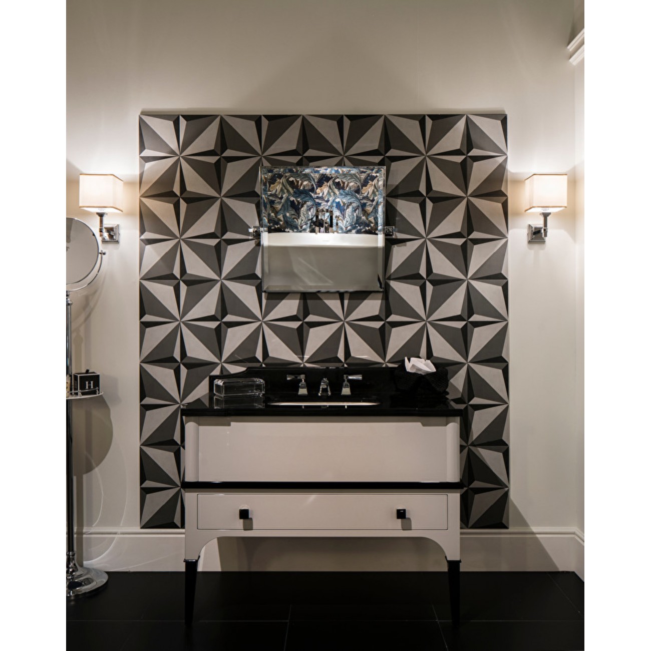 Devon&Devon Suite, Porte-meuble avec plateau Noir Absolu