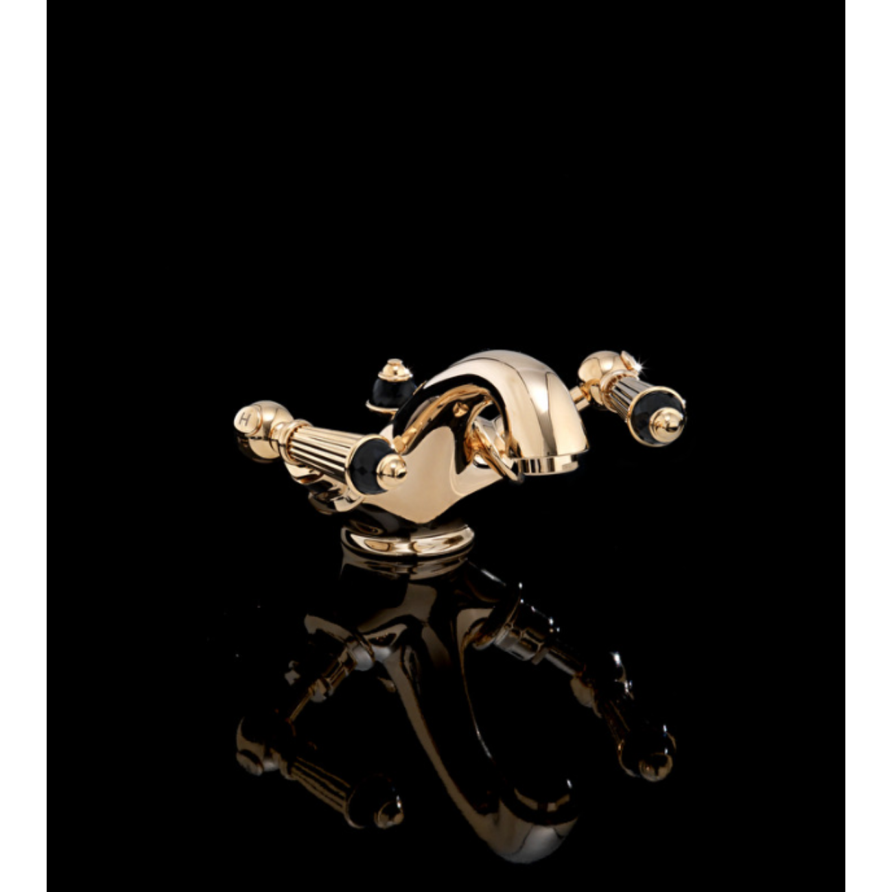 Devon&Devon Black Diamond, Batterie de lavabo avec trépied