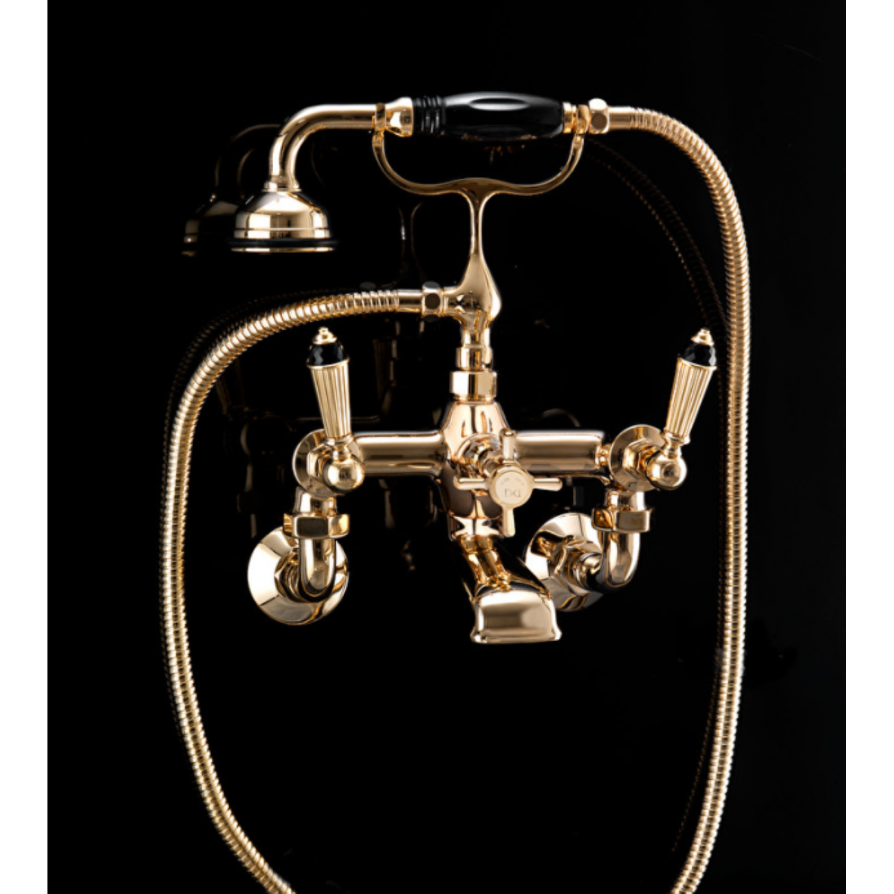 Devon&Devon Black Diamond, Groupe baignoire murale avec douchette et flexible