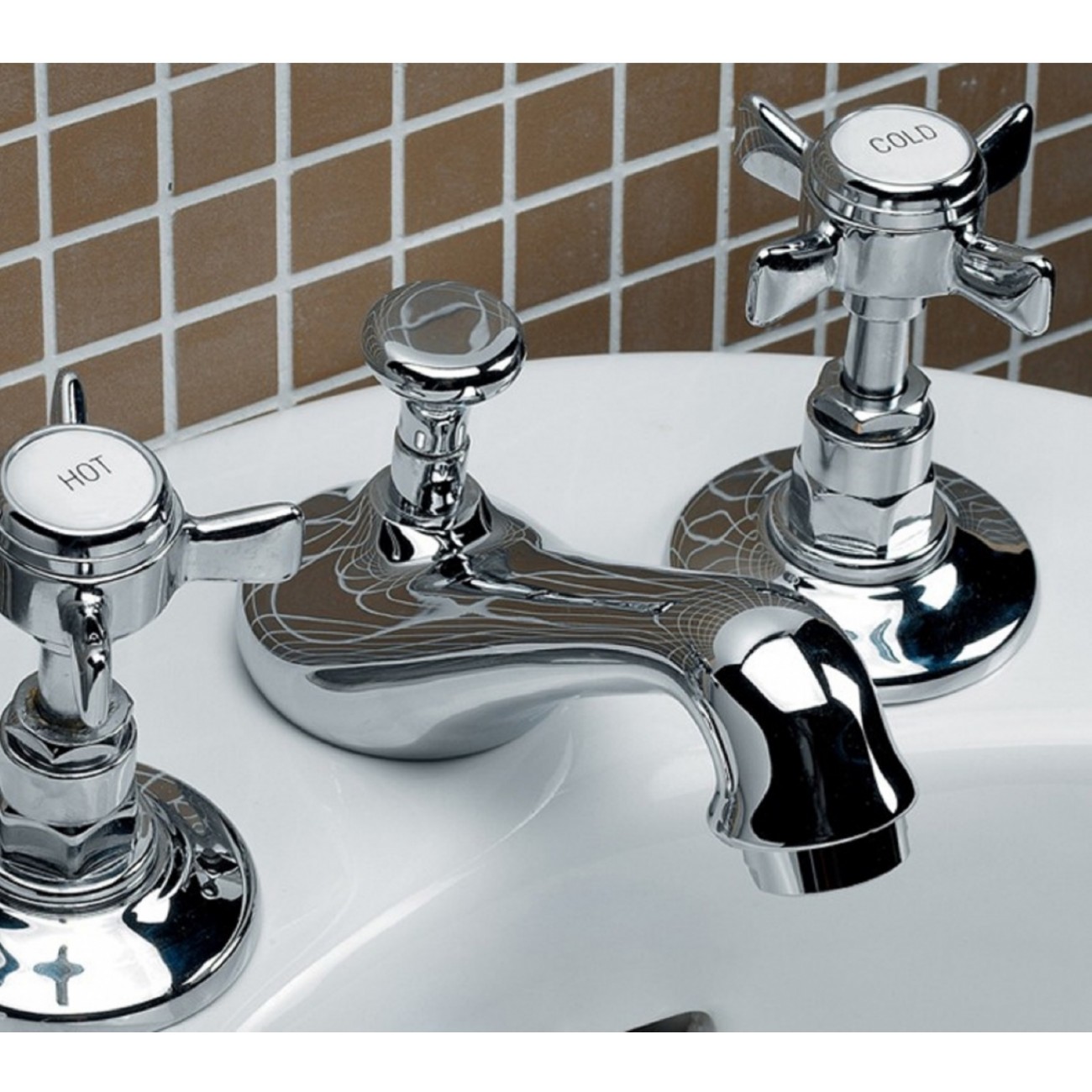 Devon&Devon Coventry, Batteria lavabo 3 fori con saltarello