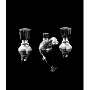 Devon&Devon Black Morris, Battery washbasin 3 holes with jumper