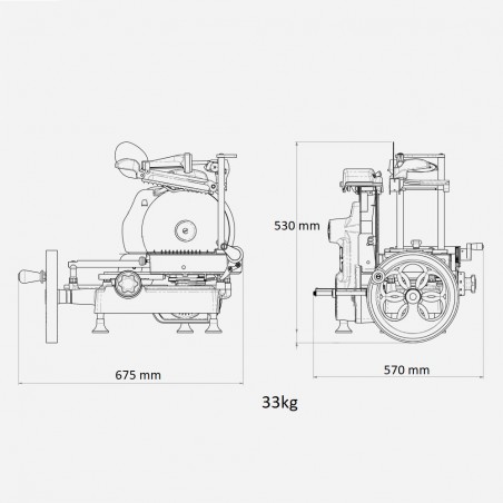 Berkel Affettatrice manuale a volano domestica B2 Rosso